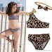 Efaster Toddler Baby Girl Swimwear Kids Leopard Off-Shoulder Bow Bikini Bathing Suit+Hairwear Clothes Set 0-5 Years Coffee B07QDGXYLF